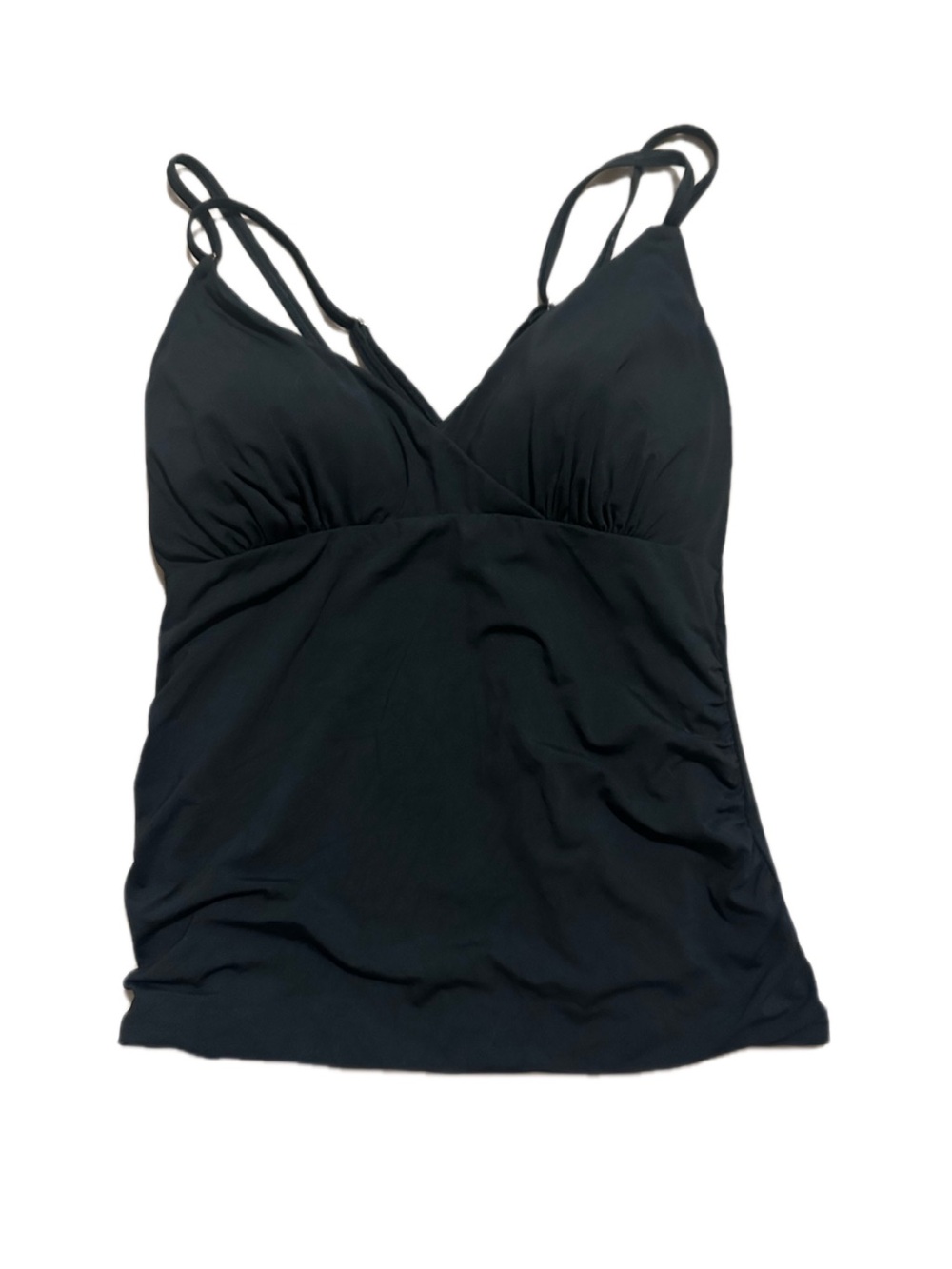 Black Double-Strap Tankini Top